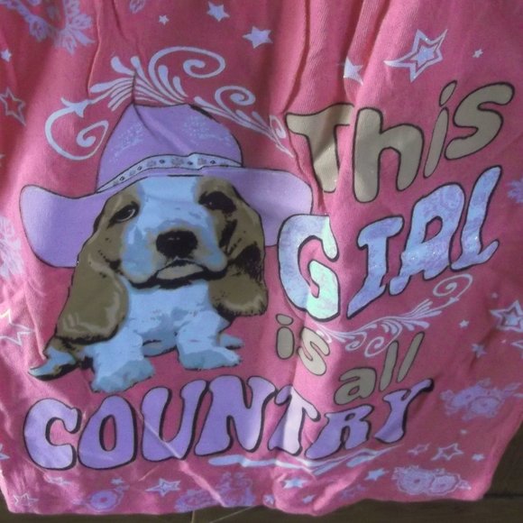 - 2/$30 Sportswear Country Dog Tshirt Girls Size L NWT - Picture 6 of 7
